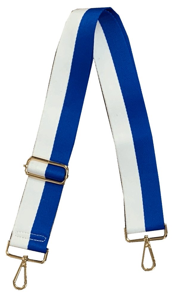 Ahdorned - Two Color Striped Strap: Royal/White - Shorely Chic Boutique