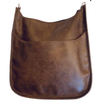 Ahdorned-Vegan Leather Classic Size Bag (No Strap) - Coffee - Shorely Chic Boutique