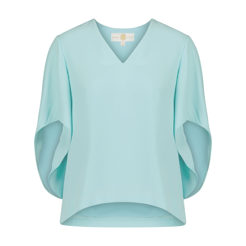 Anna Cate - Nina S/S Top - Blue Light - Shorely Chic Boutique