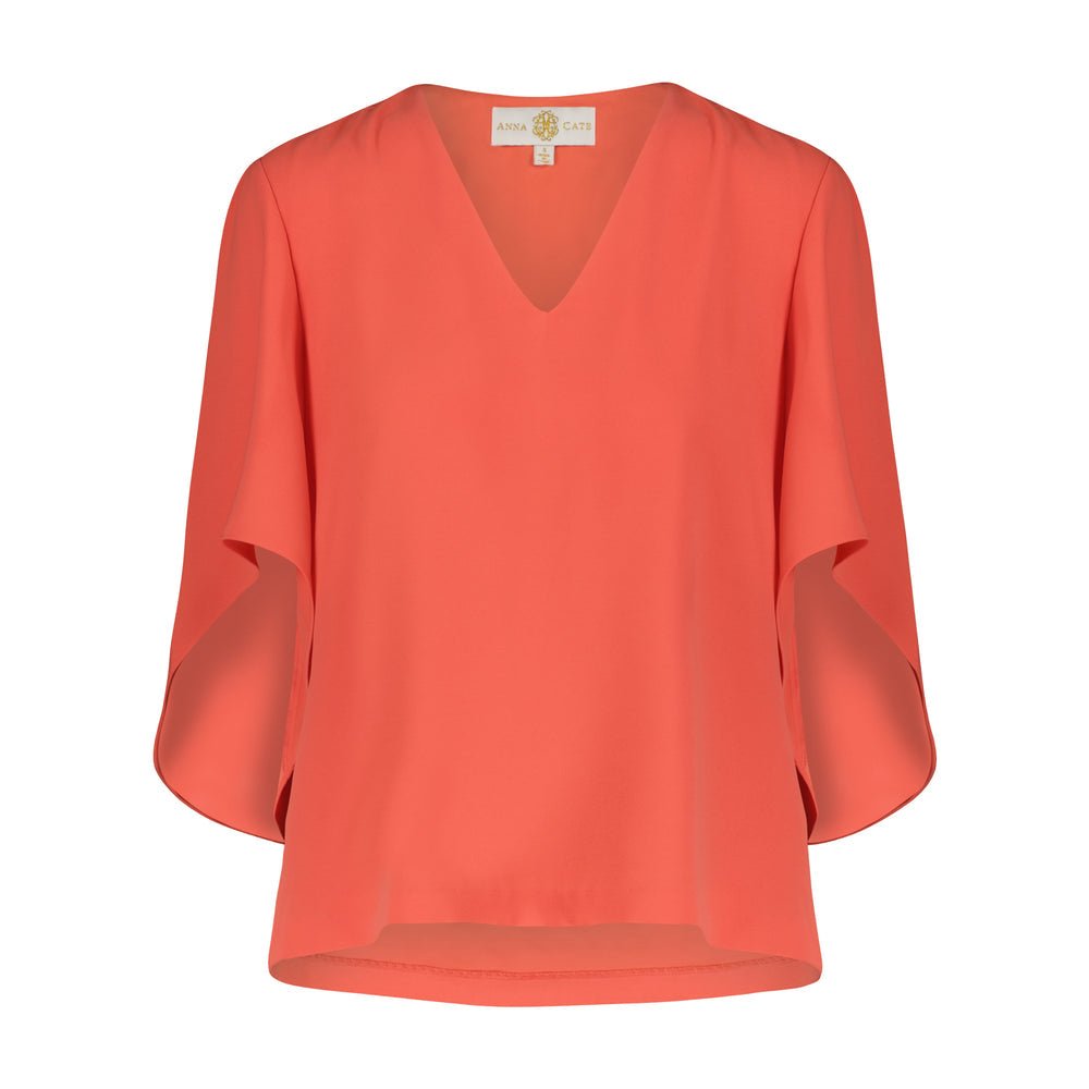 Anna Cate - Nina S/S Top - Bright Coral - Shorely Chic Boutique