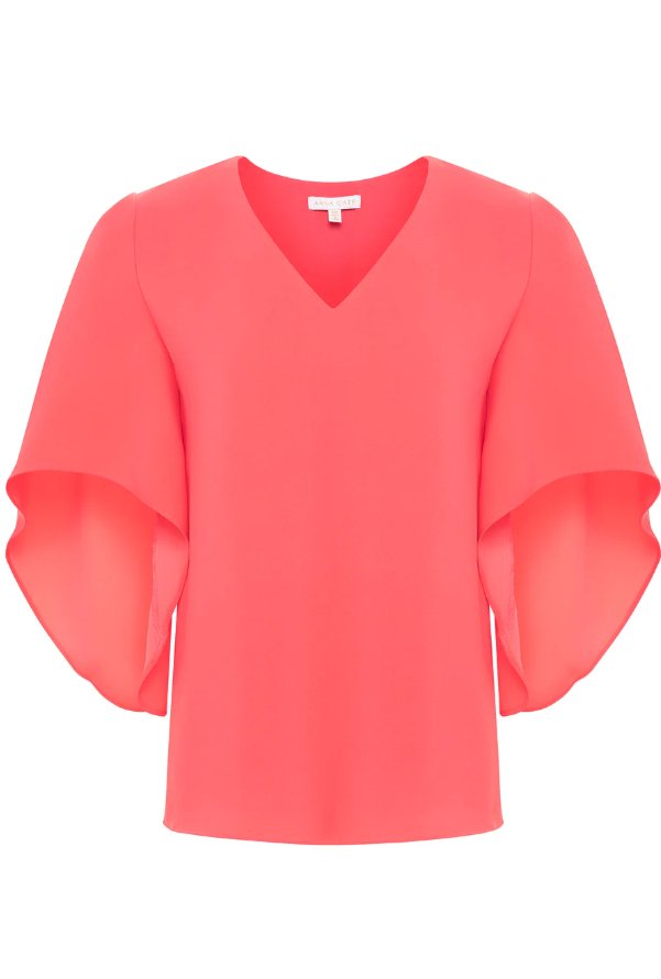 Anna Cate - Nina S/S Top - Fusion Coral - Shorely Chic Boutique