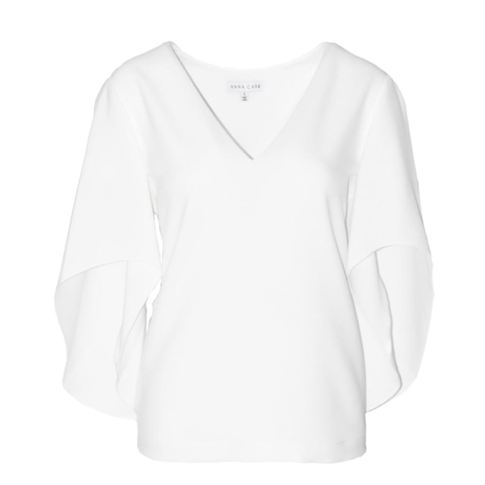 Anna Cate Nina S/S Top - Whisper White - Shorely Chic Boutique