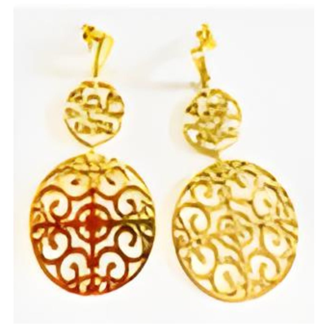 Denise Cox: Purpose Gold Bonded Large/Small Earrings - Shorely Chic Boutique