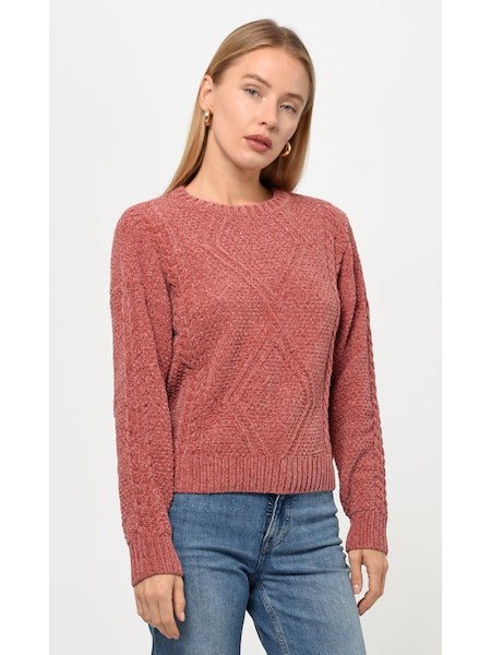 Greylin - Wilma Chenille Cozy Sweater: Dusty Pink - Shorely Chic Boutique