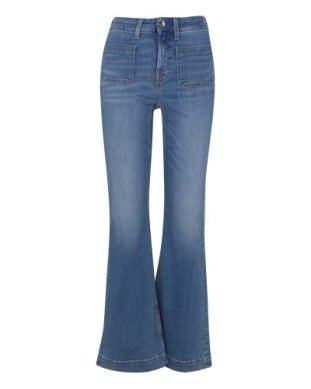 Jen7 - Trouser Sculpting Jean w/Patch Pockets: 70s Blue - Shorely Chic Boutique