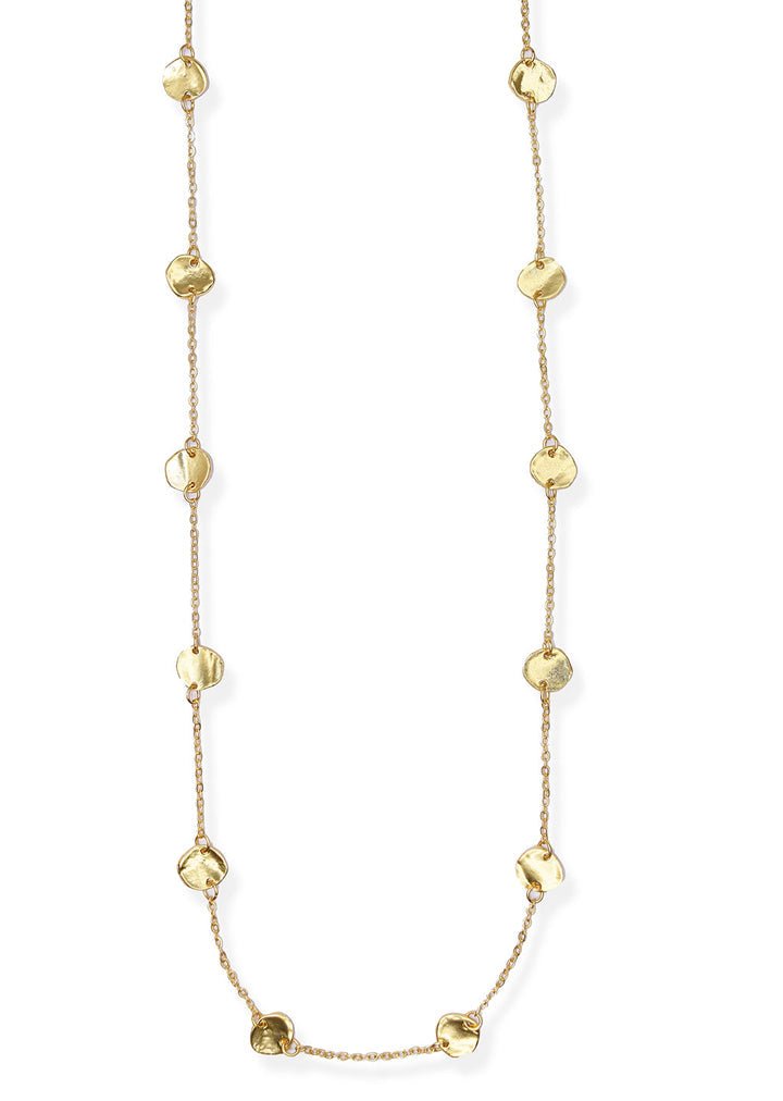 Karine Sultan - Medallion Disc Station Long Necklace: Gold - Shorely Chic Boutique