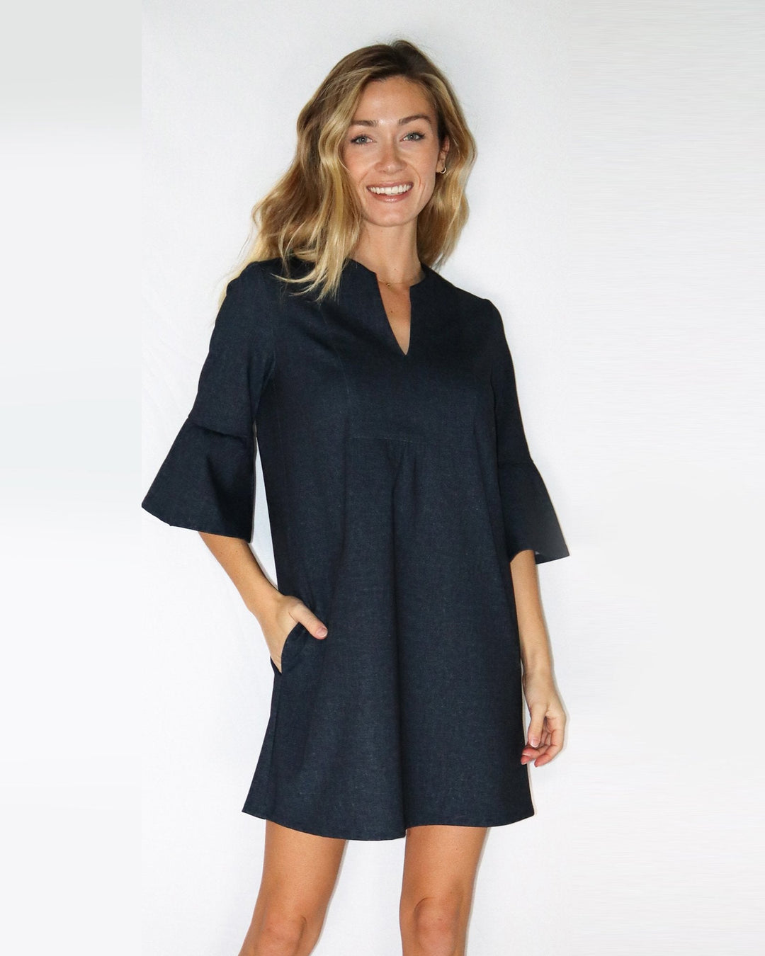Kerry Dress - Jude Denim: Navy - Shorely Chic Boutique