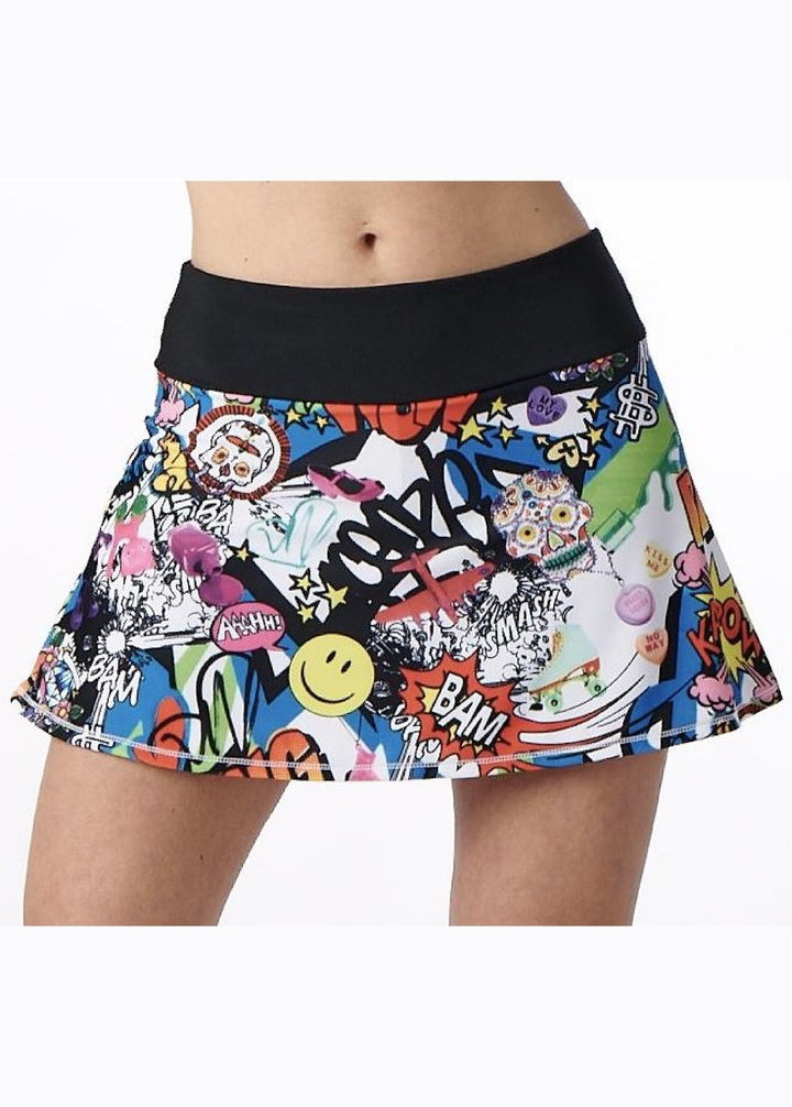 Queen of the Court - Kapow Skort: Multi - Shorely Chic Boutique