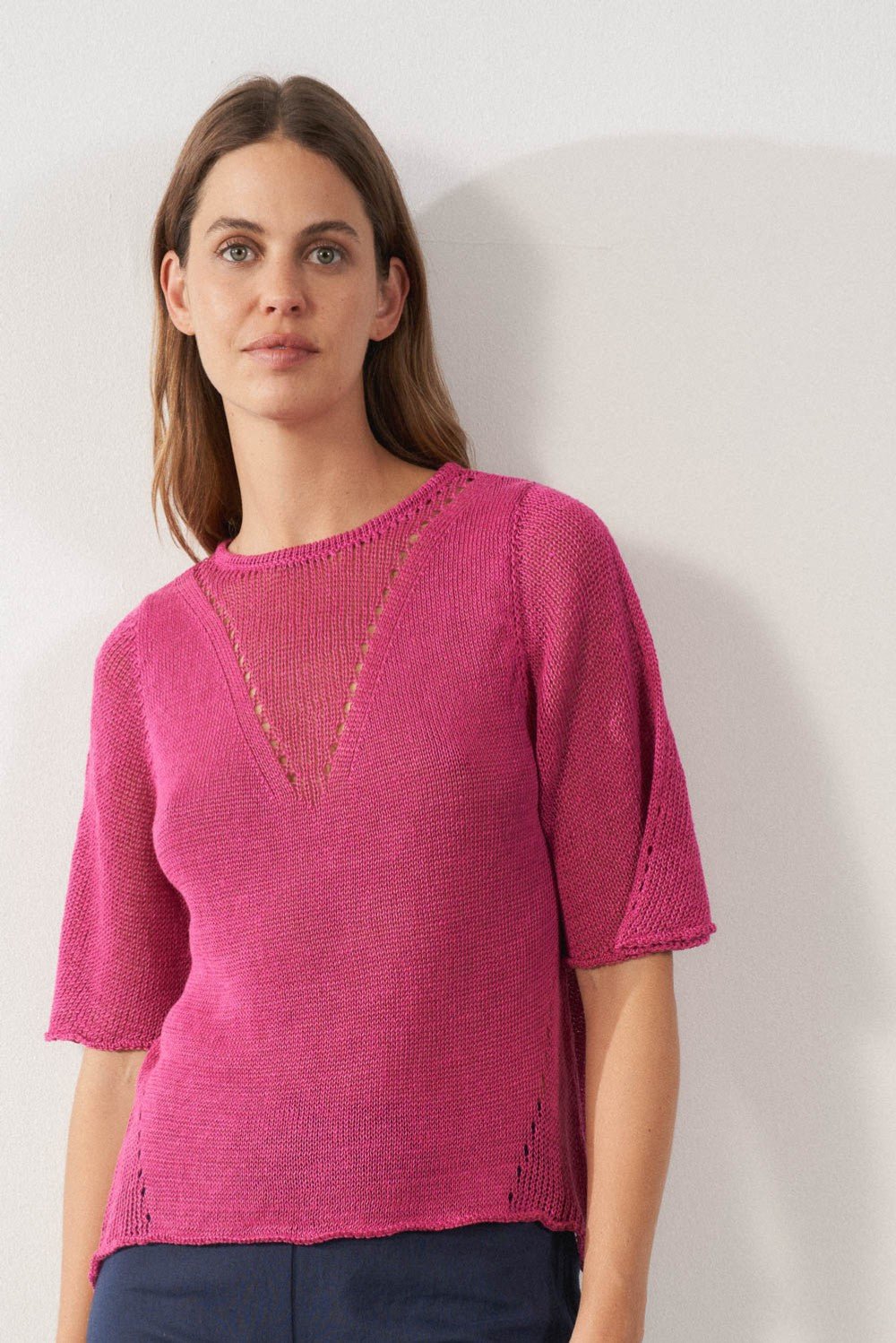 Sita Murt - Flared S/S Sweater: Magenta - Shorely Chic Boutique