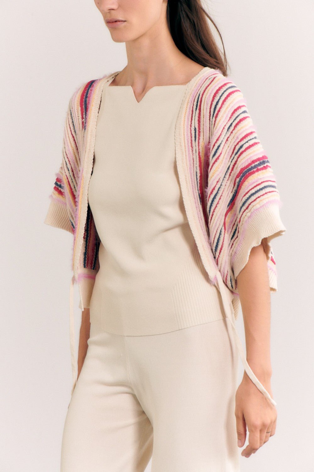 Sita Murt - Knitted Stripe Waistcoat: Multi - Shorely Chic Boutique