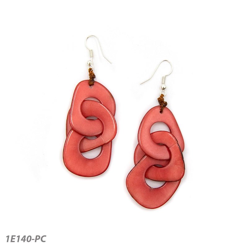 Tagua - Vero Earrings: Poppy Coral - Shorely Chic Boutique