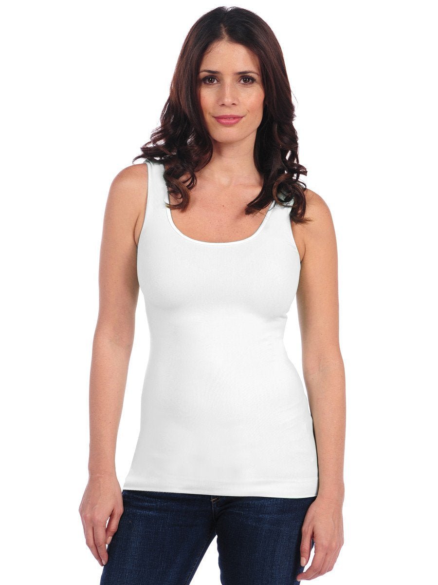 Tees by Tina - UNeck Tank White - Shorely Chic Boutique
