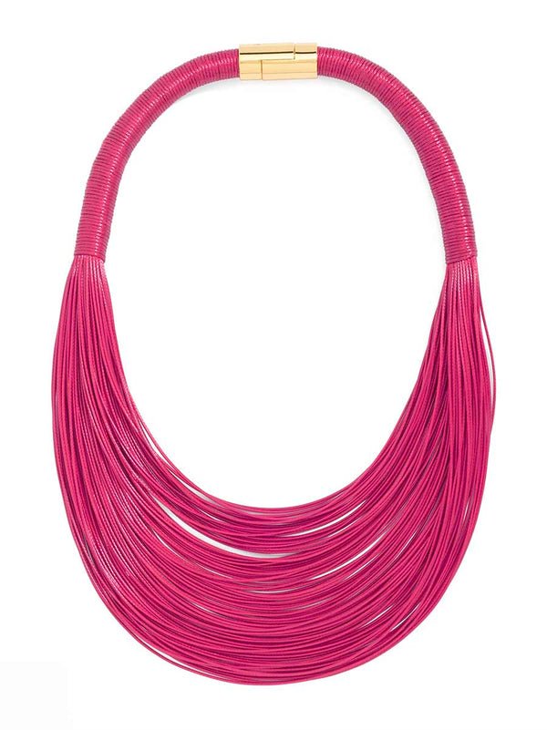 Zenzii - Blaire Rope Collar Necklace: Hot Pink - Shorely Chic Boutique