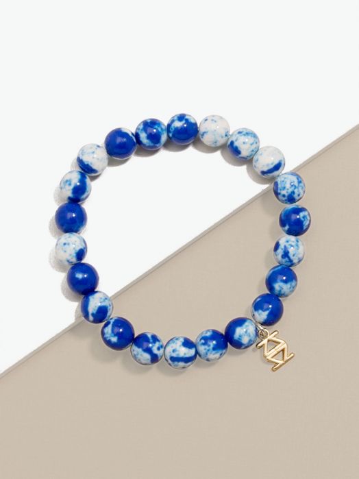 Zenzii - Porcelain Beaded Stretch Bracelet: Cobalt - Shorely Chic Boutique
