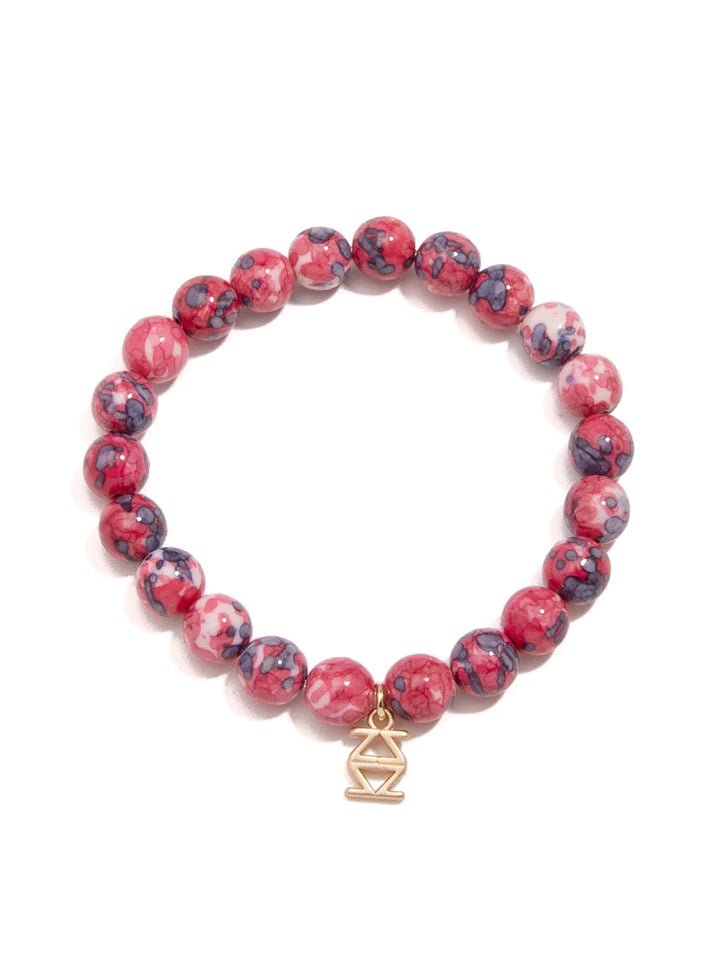 Zenzii - Porcelain Beaded Stretch Bracelet: Hot Pink - Shorely Chic Boutique